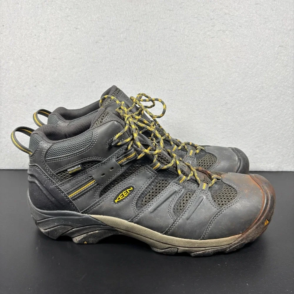 KEEN Lansing Mid Waterproof Steel Toe Hiking Work Boots Men's Size 15D Outdoor